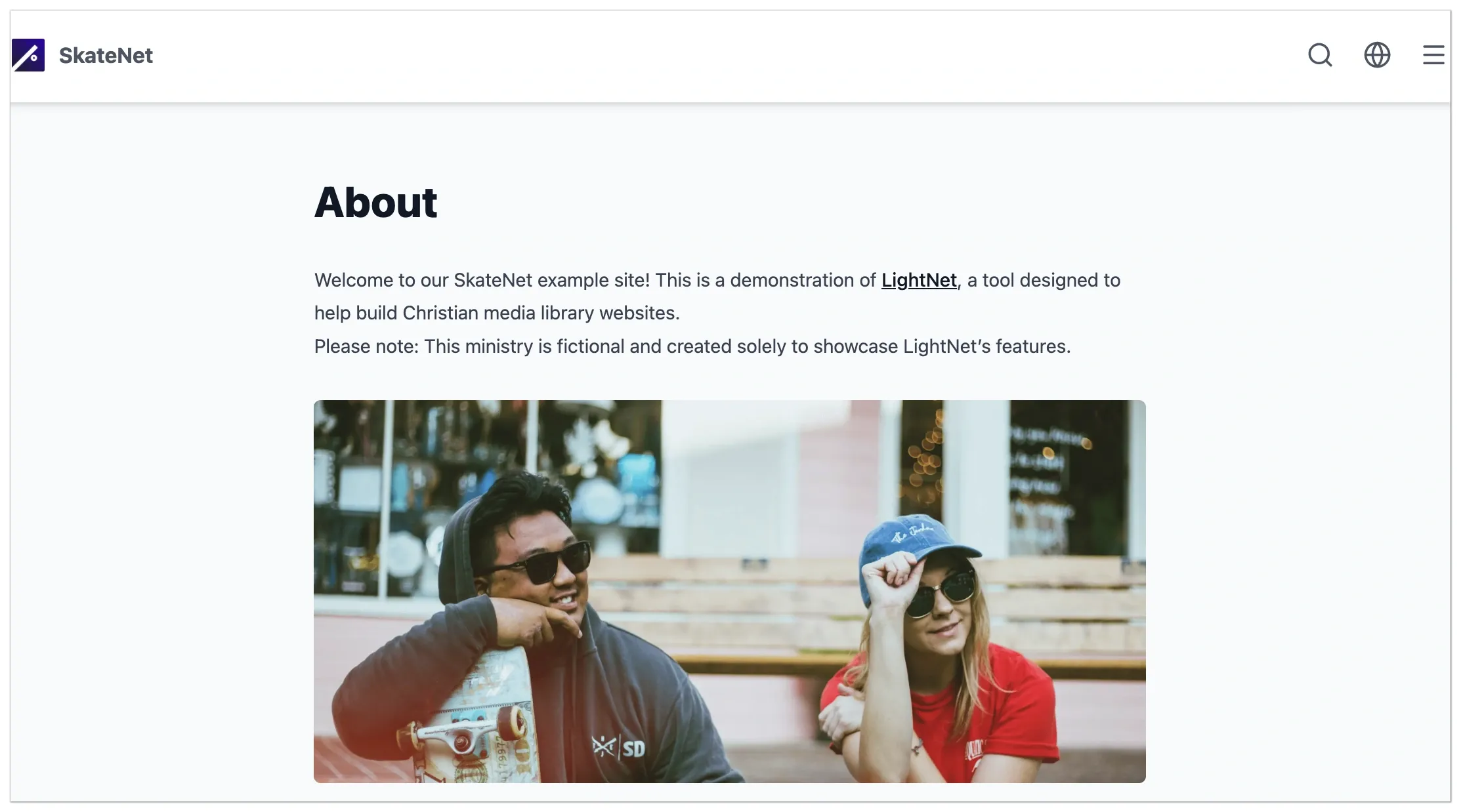 Example About Page
