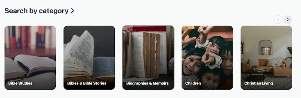 Image of Categories Section