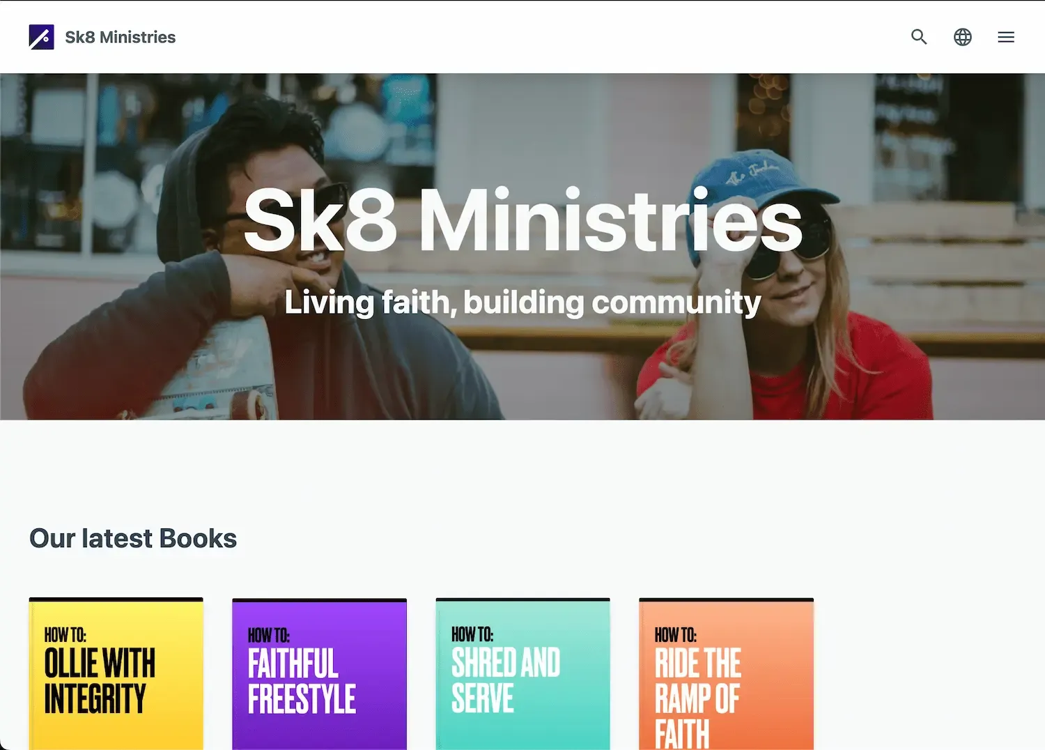Sk8 Ministries homepage